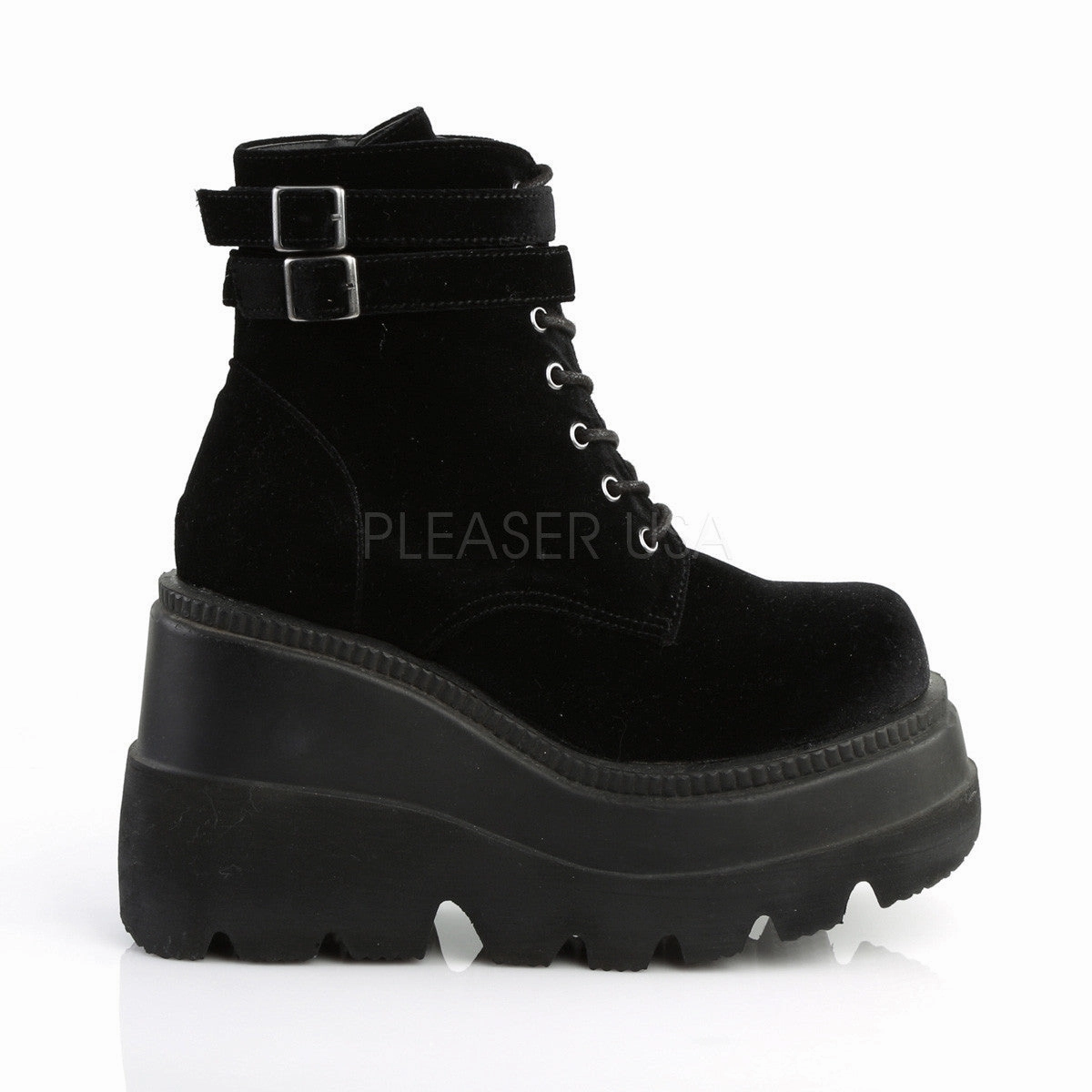 4 Inch Heel SHAKER-52 Black Velvet