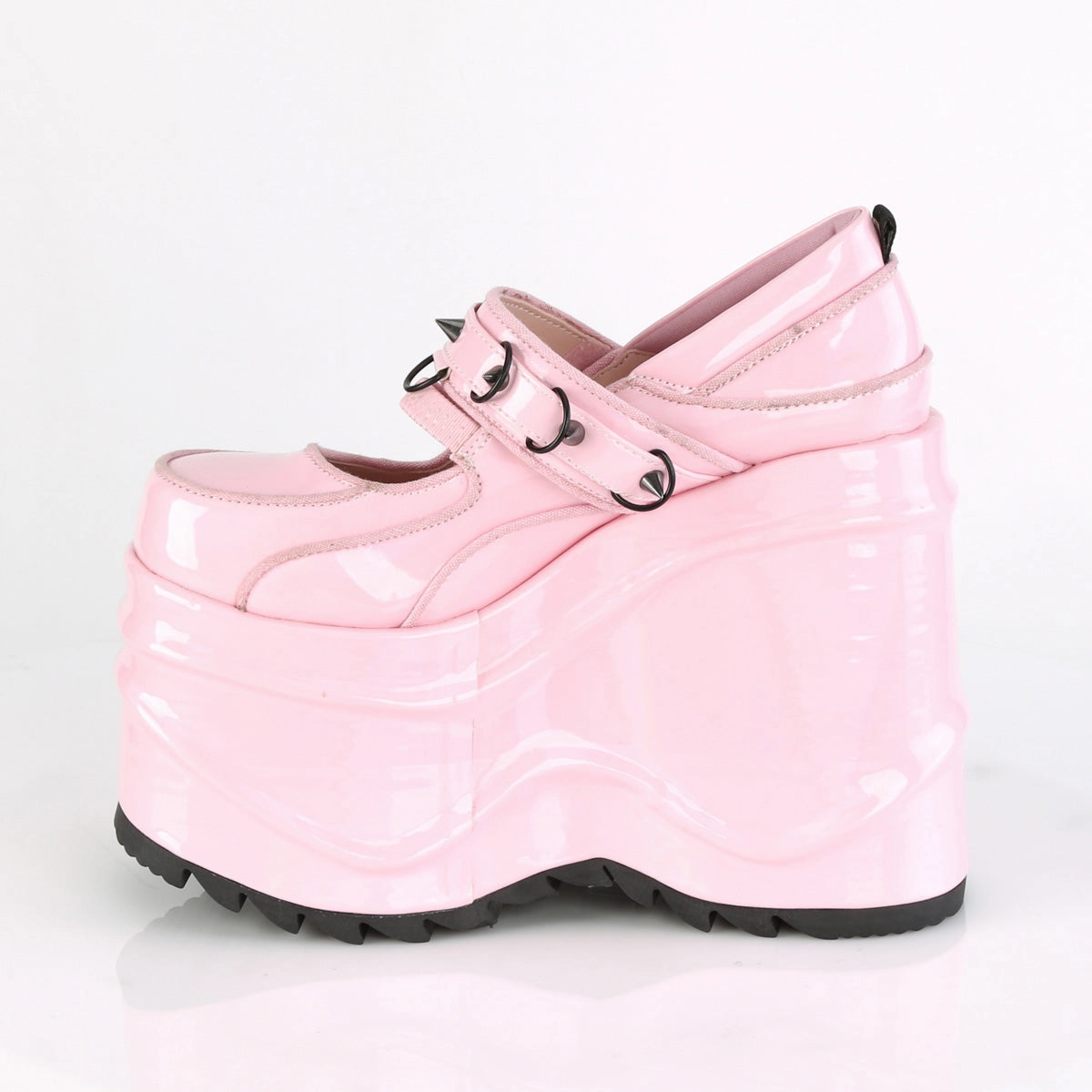 6 Inch Wedge Platform WAVE-48 Baby Pink Holo