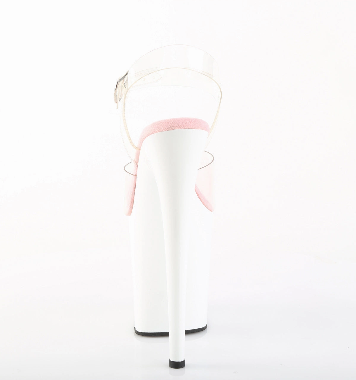 8 Inch Heel FLAMINGO-808 Clear Baby Pink White