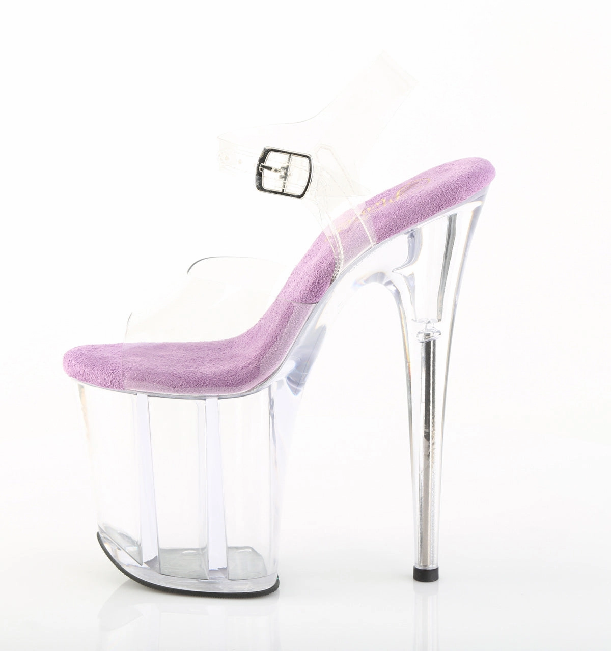 8 Inch Heel FLAMINGO-808 Clear Lavender Insole