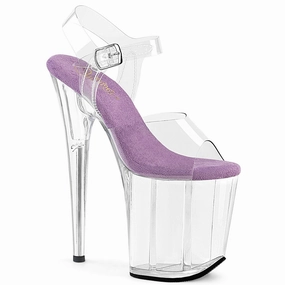 8 Inch Heel FLAMINGO-808 Clear Lavender Insole