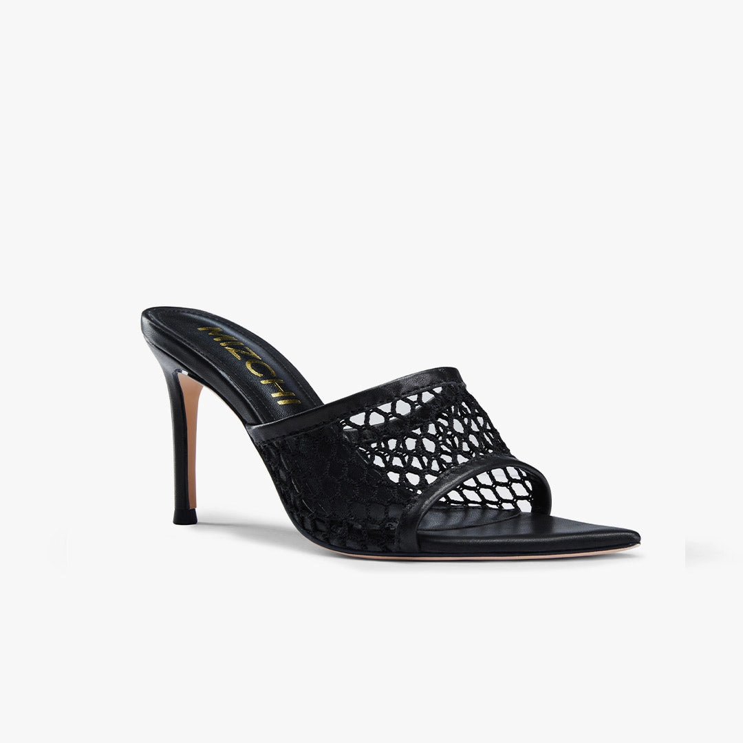 *Elowen - Black Mesh Mules