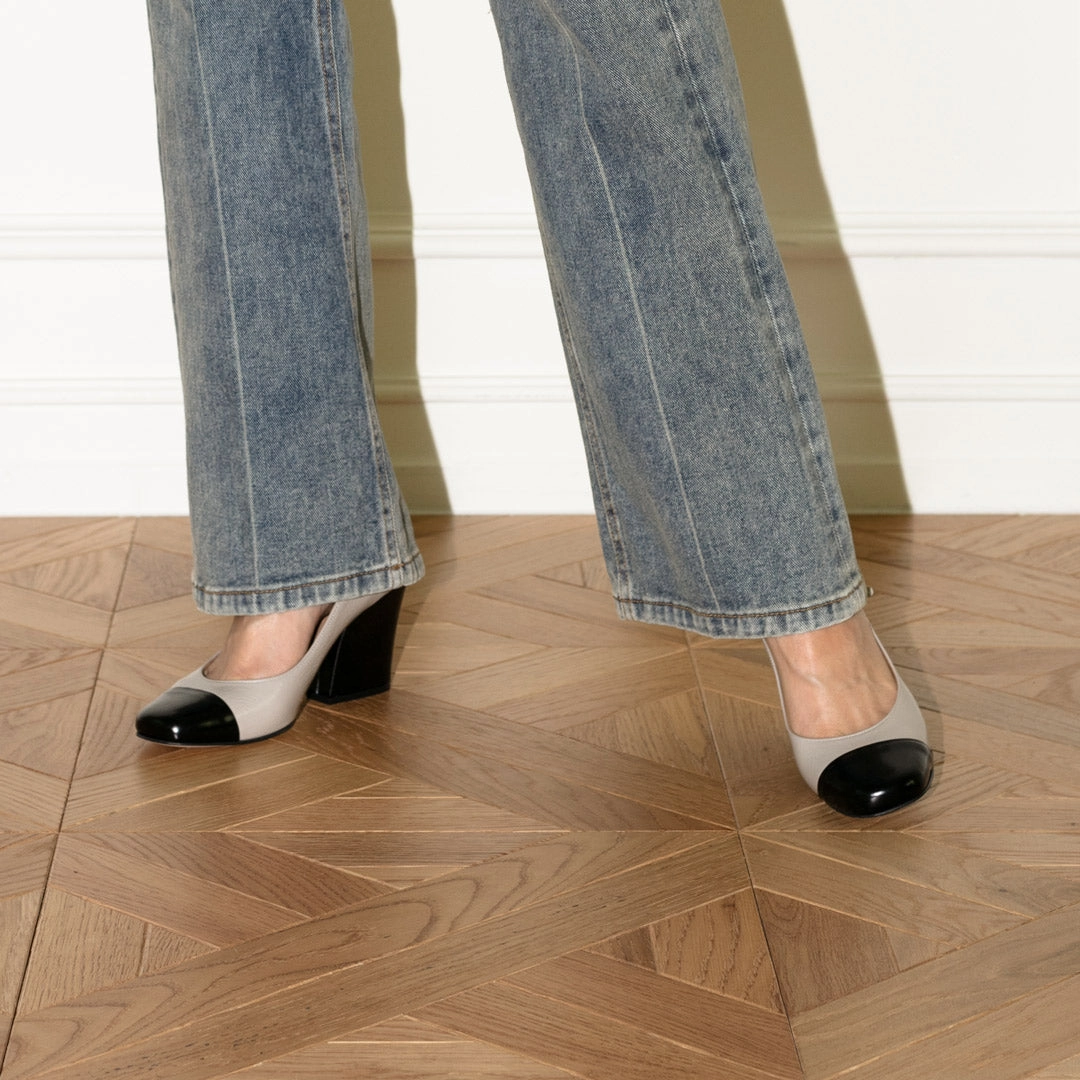*UK size 2.5 - ROXY - wine, 8cm heels