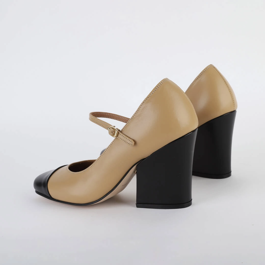 *UK size 2.5 - ROXY - wine, 8cm heels