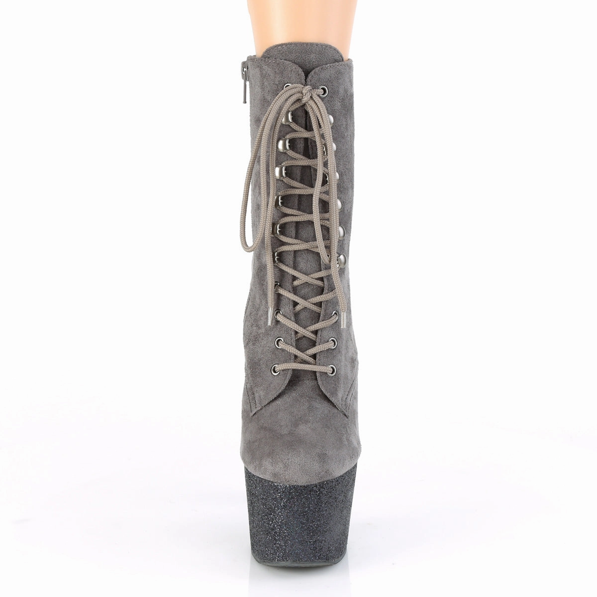 ADORE-1020FSMG  Grey Faux Suede/Grey Multi Mini Glitter