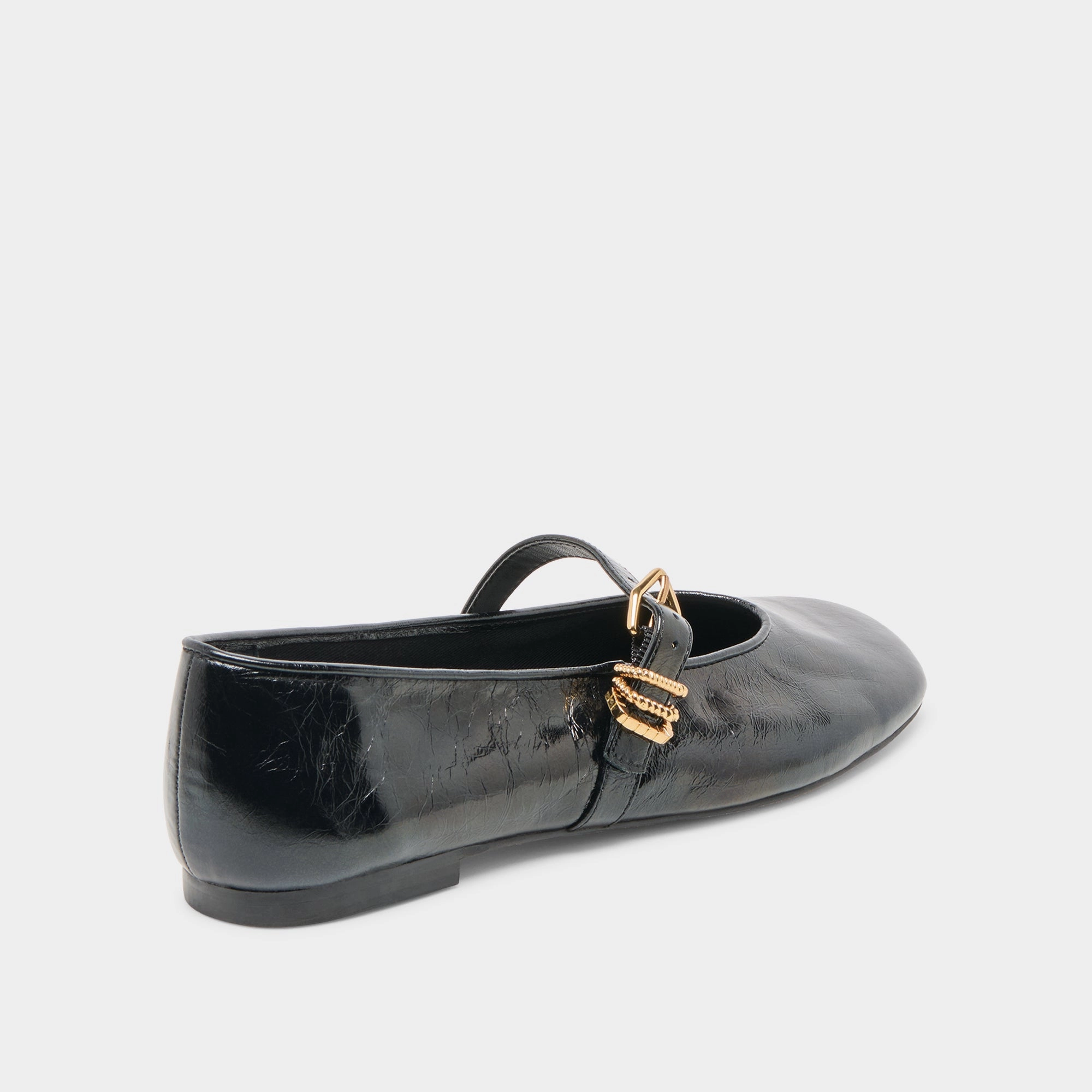 ALIZZA BALLET FLATS MIDNIGHT CRINKLE PATENT