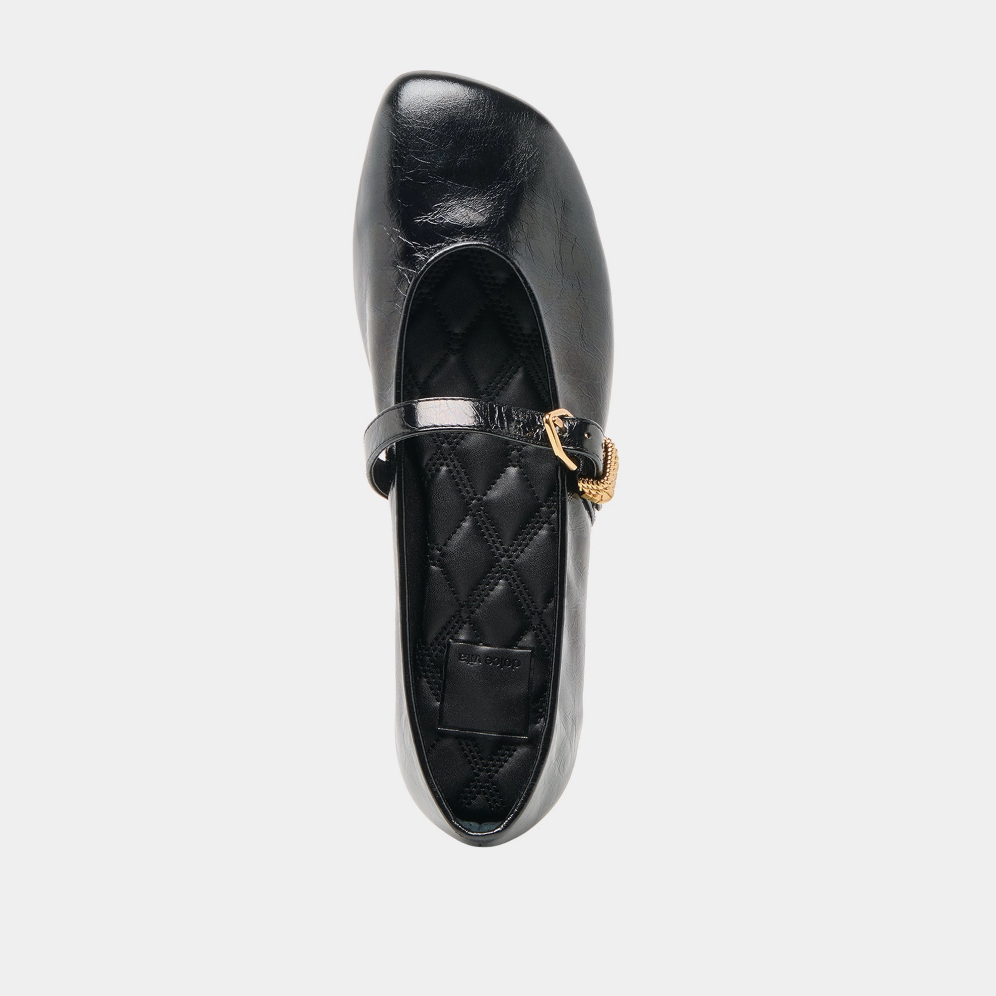 ALIZZA BALLET FLATS MIDNIGHT CRINKLE PATENT