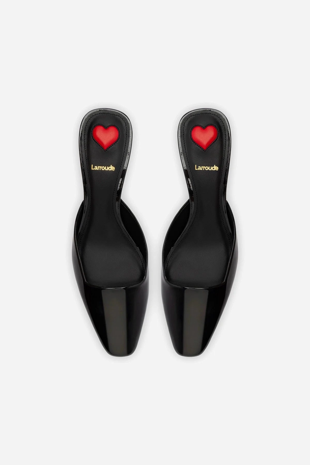 Amal Mule In Black Patent Leather