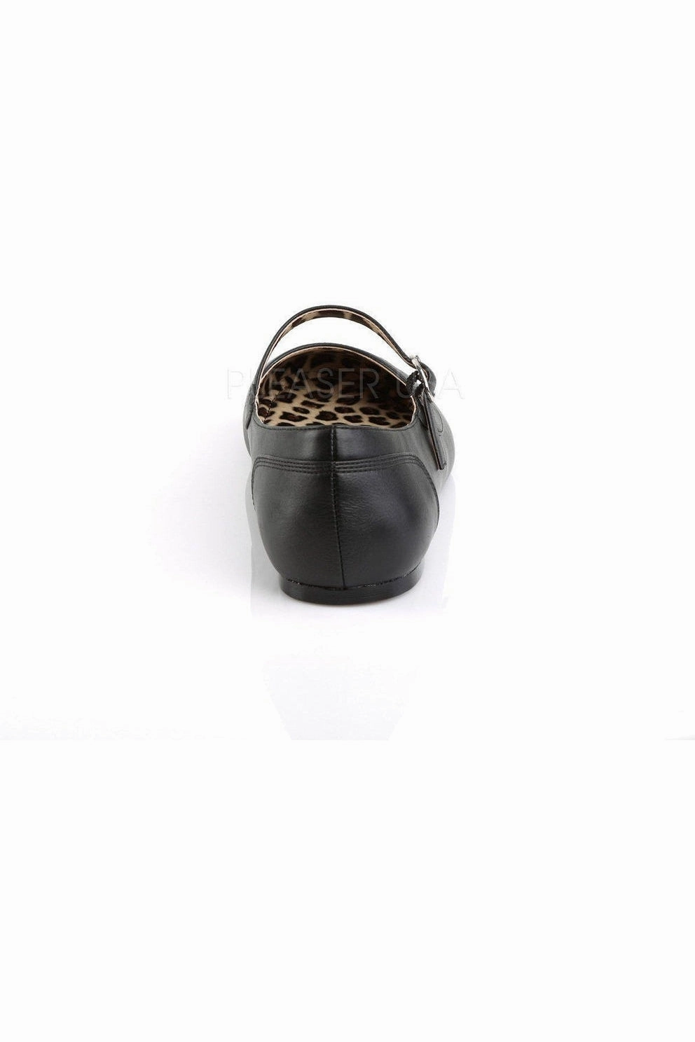 ANNA-02 Flat | Black Faux Leather