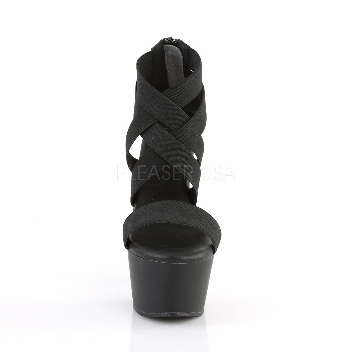 ASPIRE-669  Black Elastic Band-Faux Leather/Black Matte