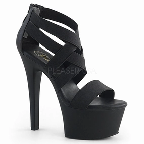 ASPIRE-669  Black Elastic Band-Faux Leather/Black Matte