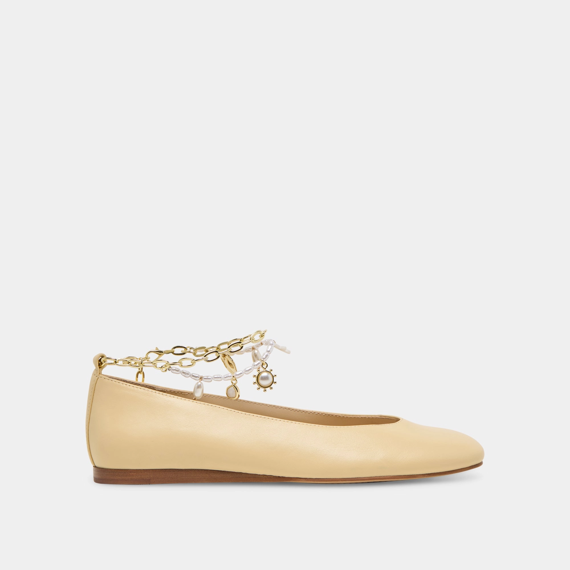 BAIDEN BALLET FLATS WARM NATURAL LEATHER