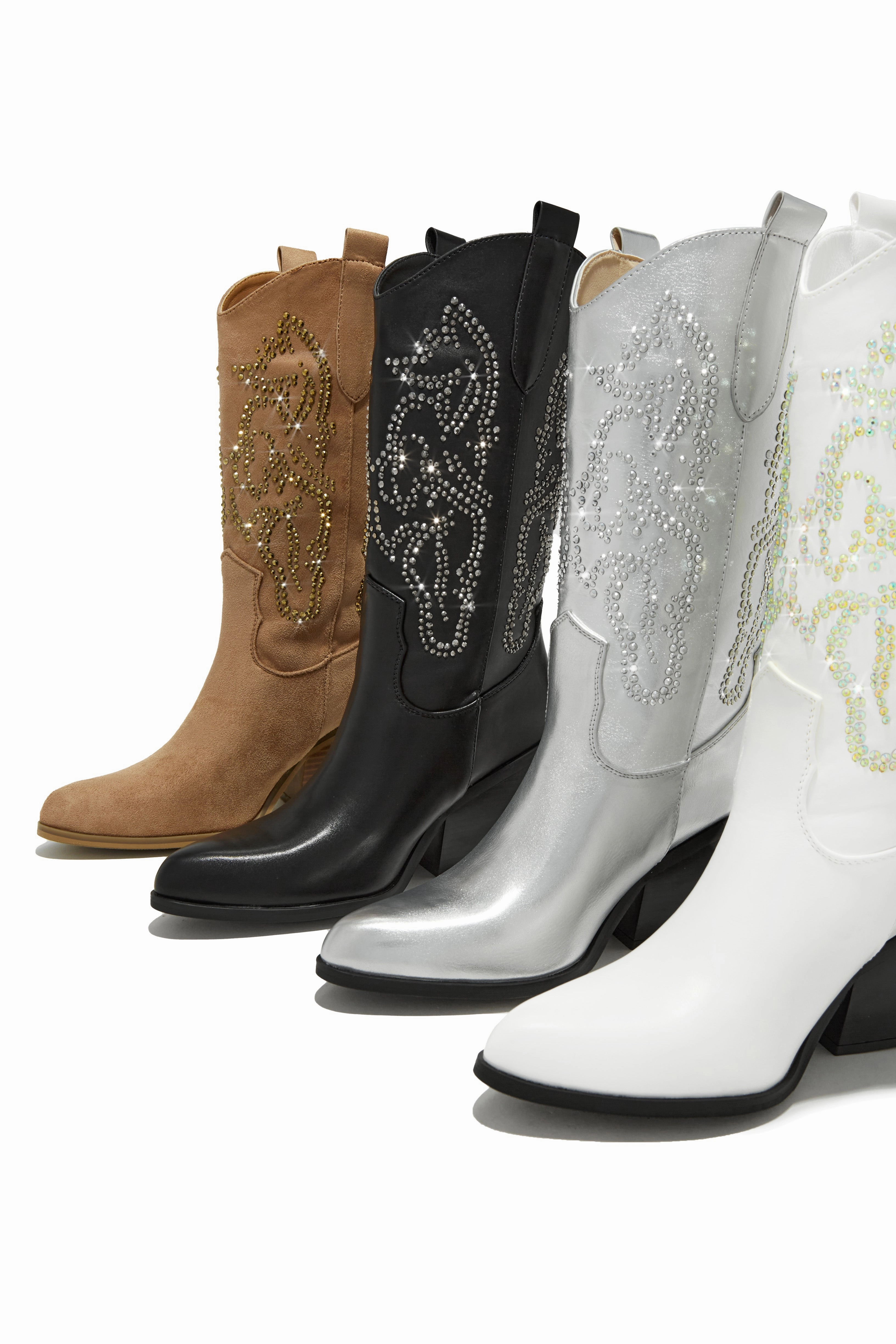 Best In The West Embellished Cowgirl Boots - White