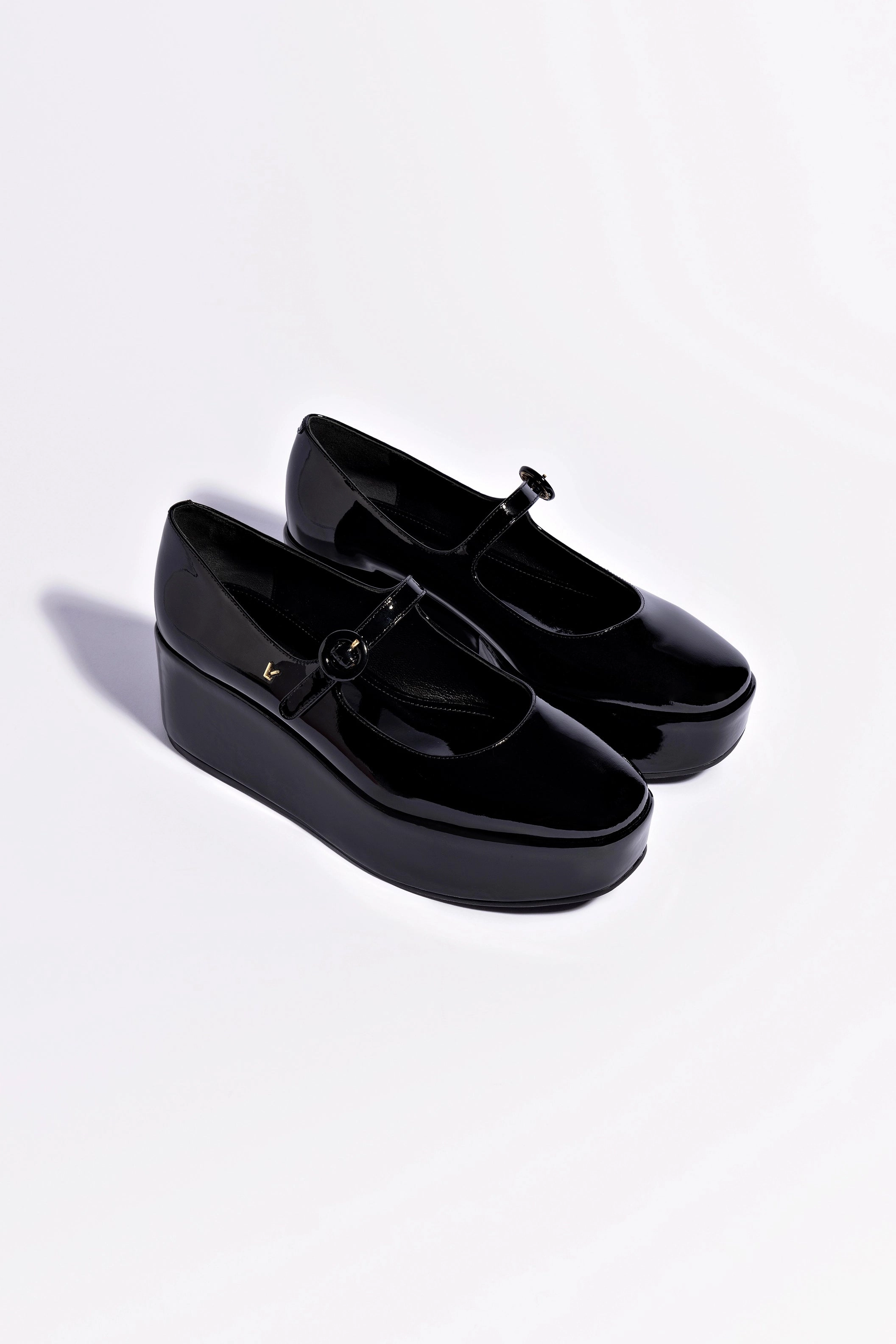 Blair Flatform In Black Patent Leather