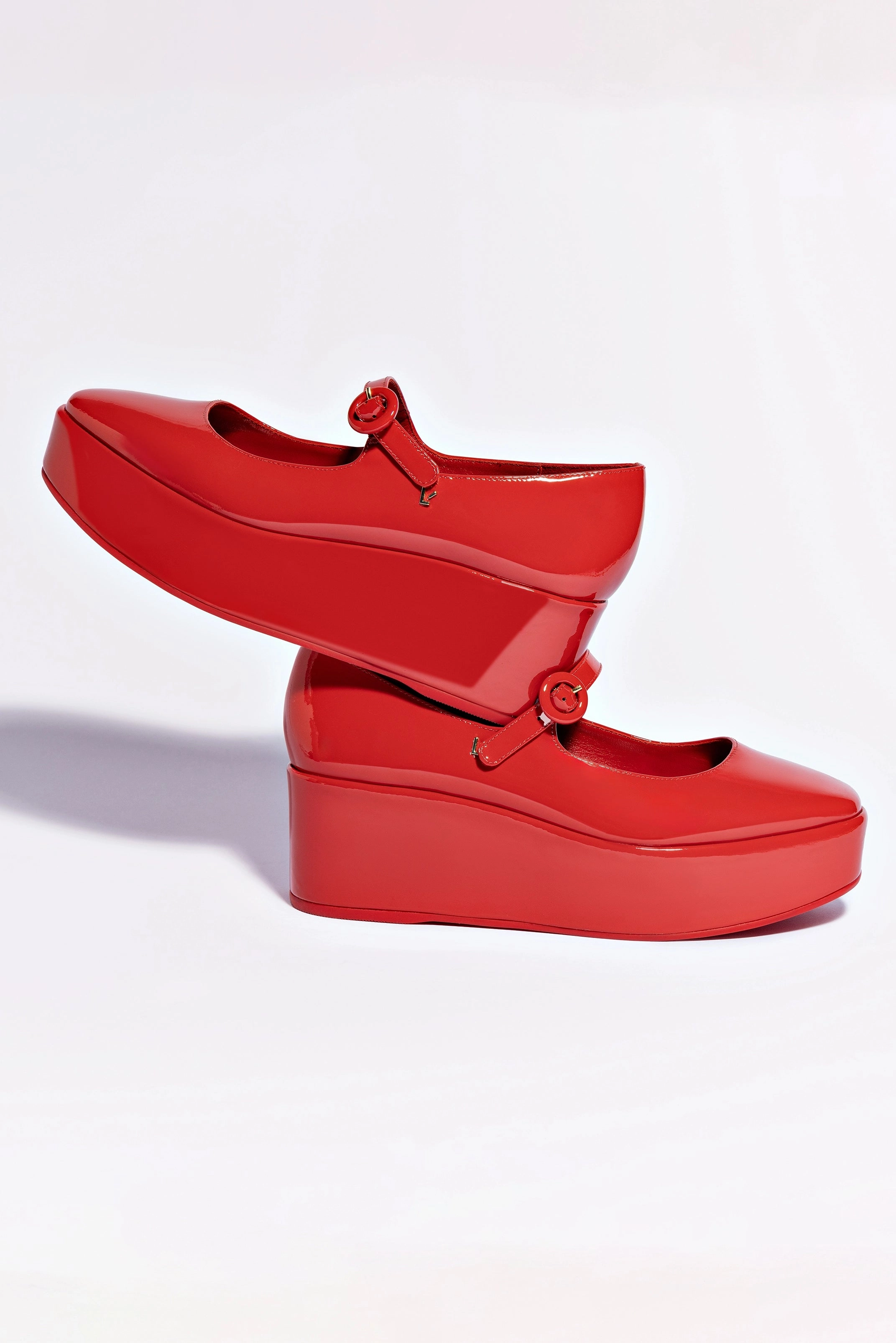 Blair Flatform In Scarlet Patent Leather