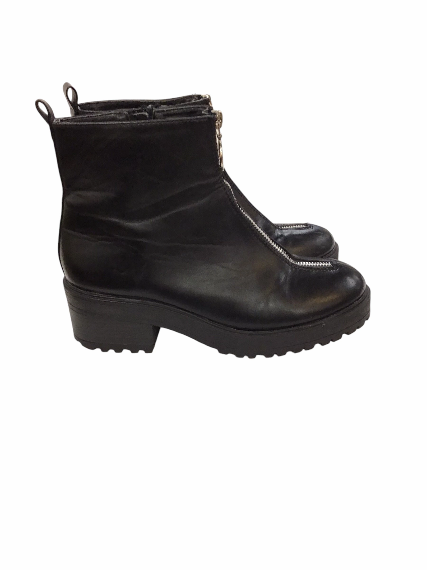 Boots Ankle Heels By Clothes Mentor In Black, Size: 7