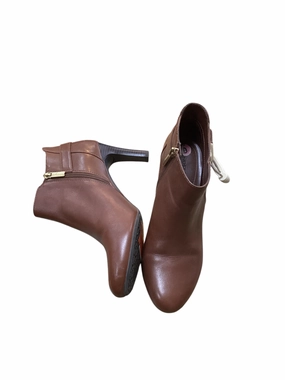 Boots Ankle Heels By Clothes Mentor In Brown, Size: 9