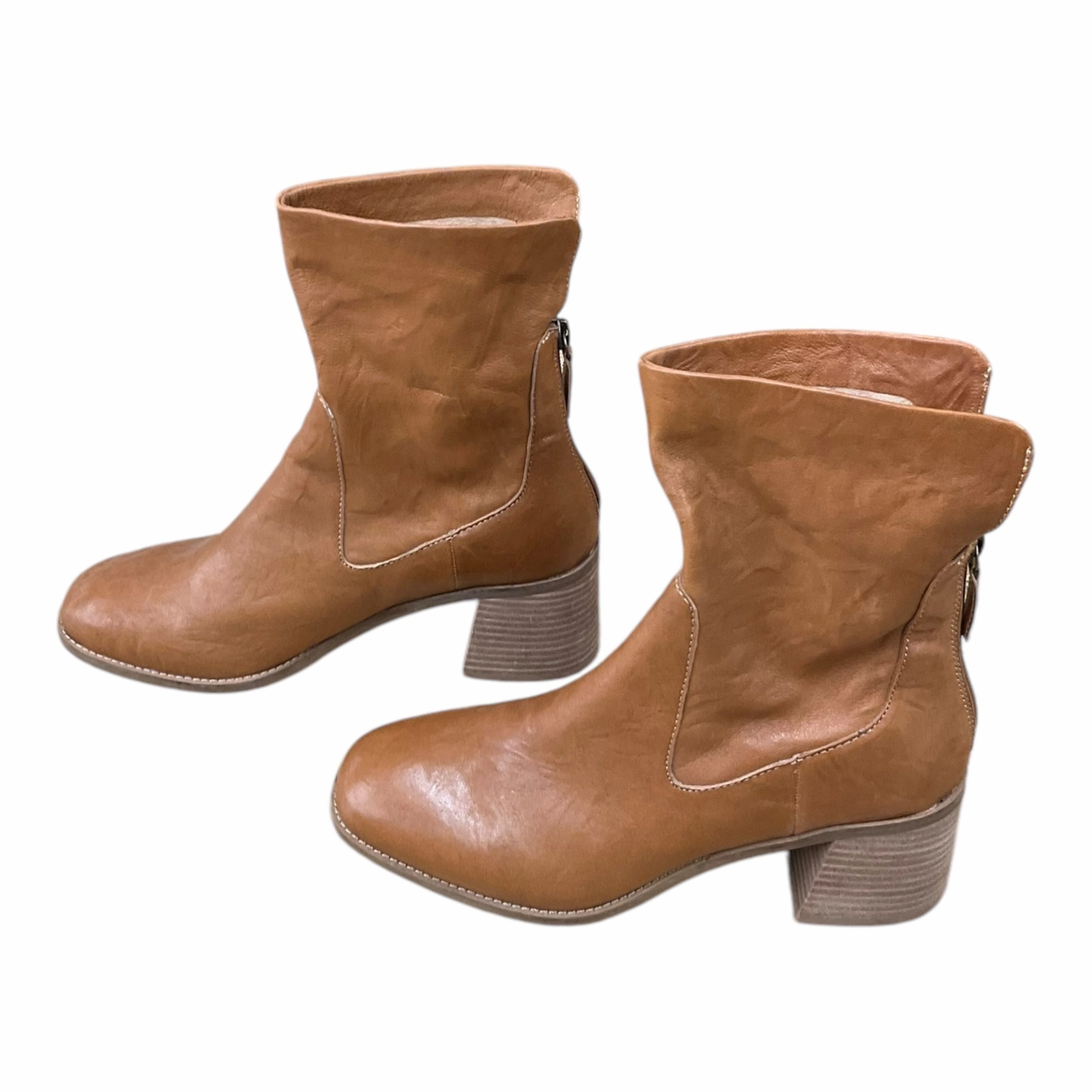 Boots Ankle Heels By Kelsi Dagger In Tan, Size: 9.5