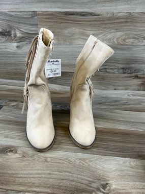 Boots Ankle Heels By Soda In Beige, Size: 7