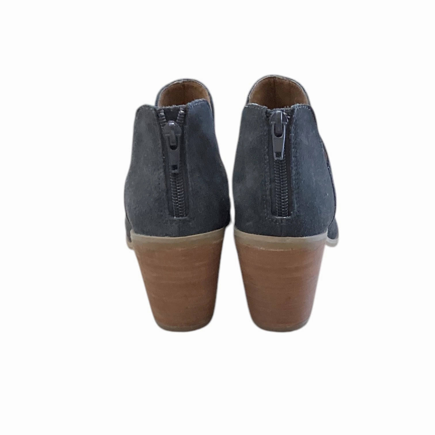 Boots Ankle Heels By Susina In Grey, Size: 5