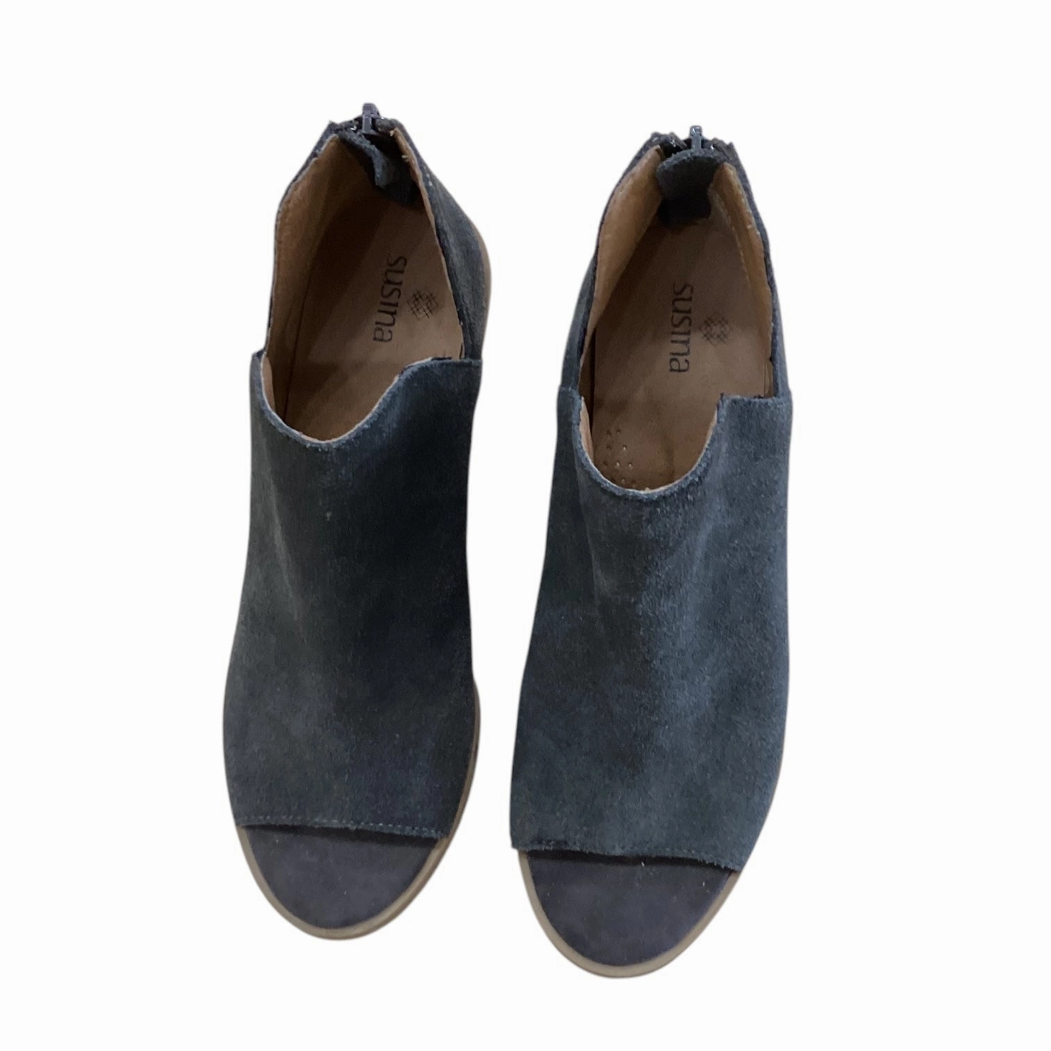 Boots Ankle Heels By Susina In Grey, Size: 5