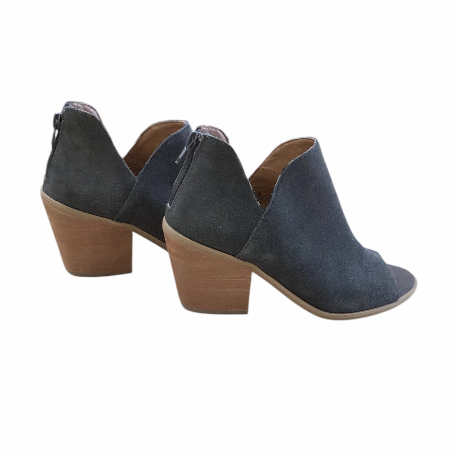 Boots Ankle Heels By Susina In Grey, Size: 5