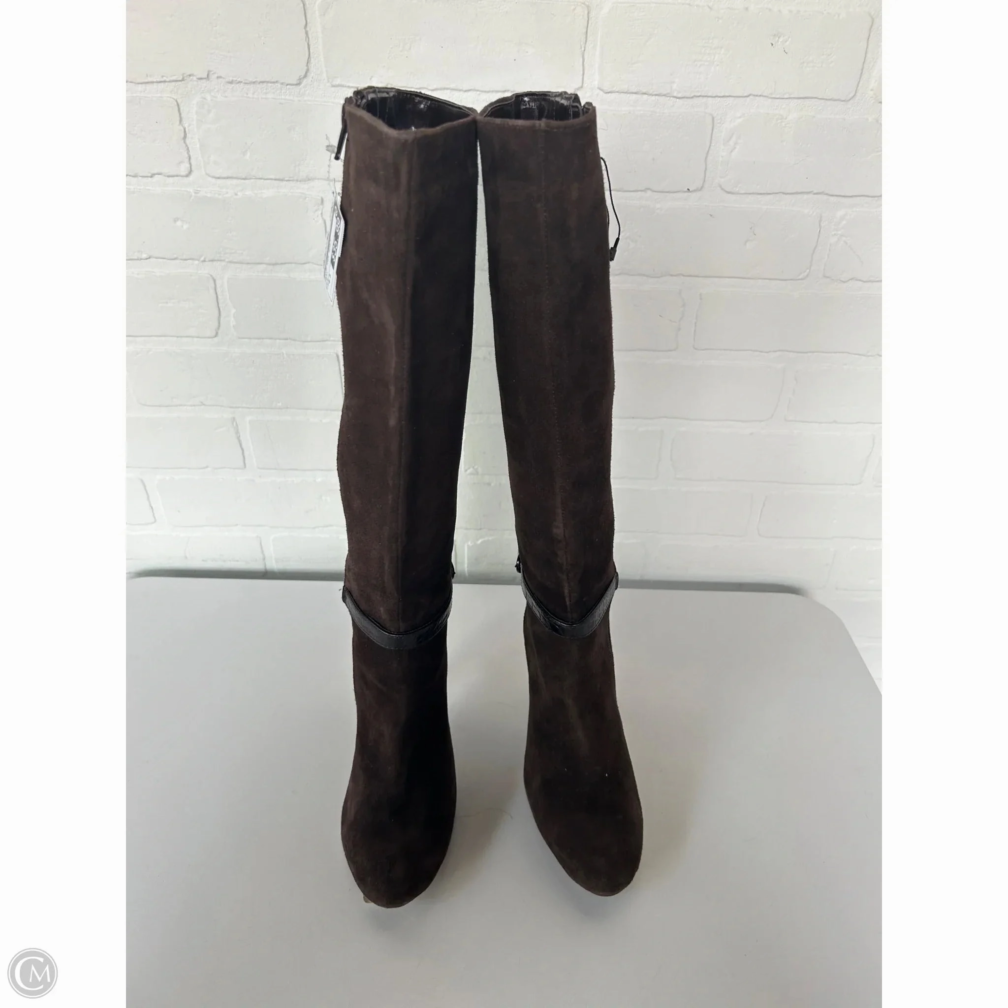 Boots Knee Heels By Alfani In Brown, Size: 6.5