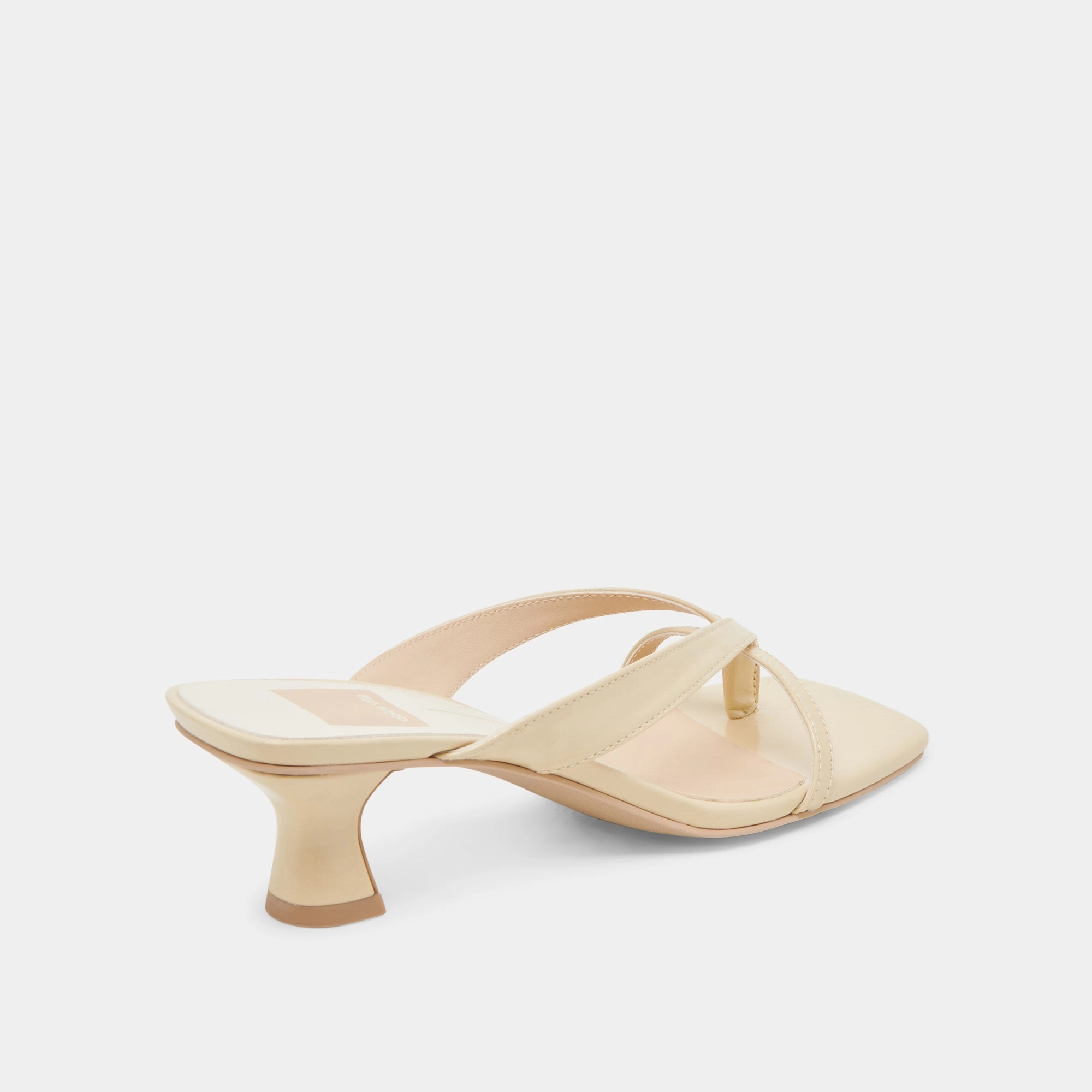 BREVEL WIDE HEELS LIGHT YELLOW LEATHER