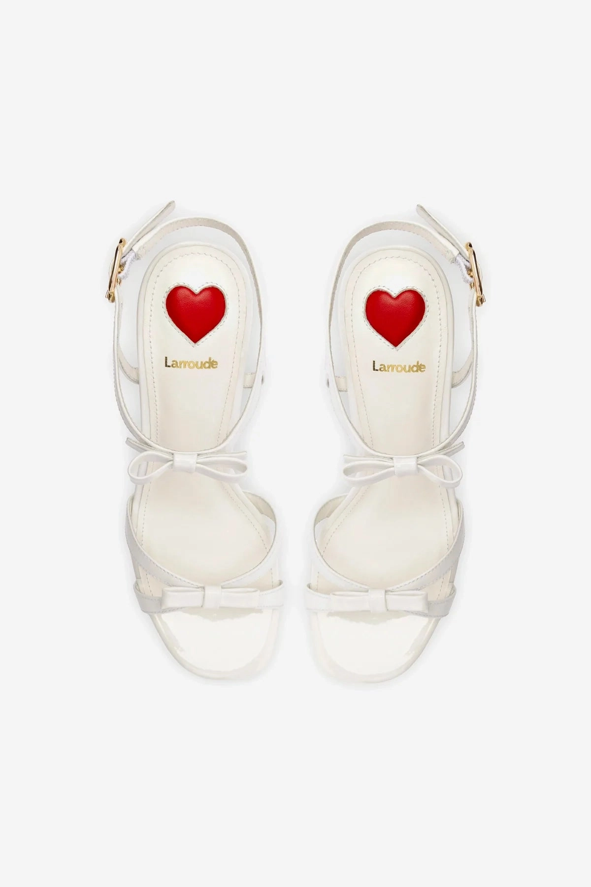 Brooks Sandal In White Patent Leather