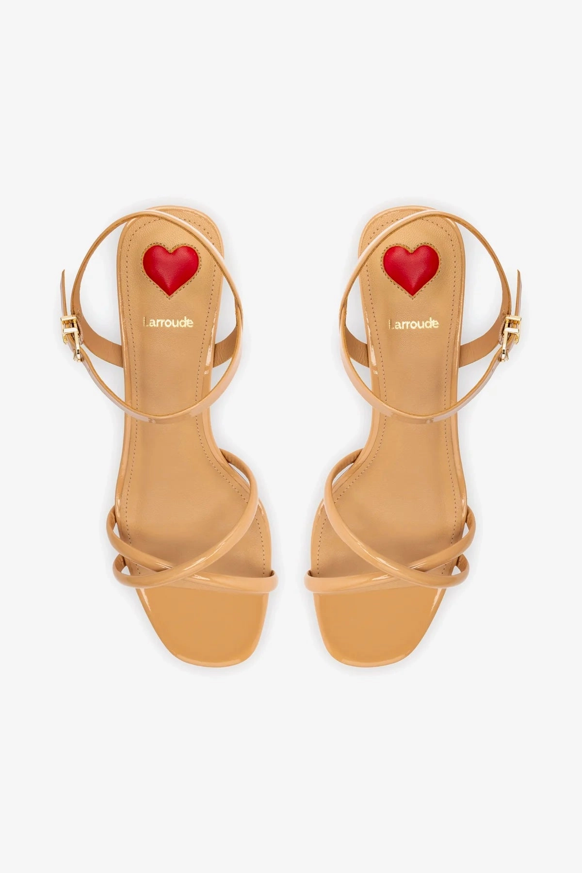 Charlotte Sandal In Tan Patent Leather
