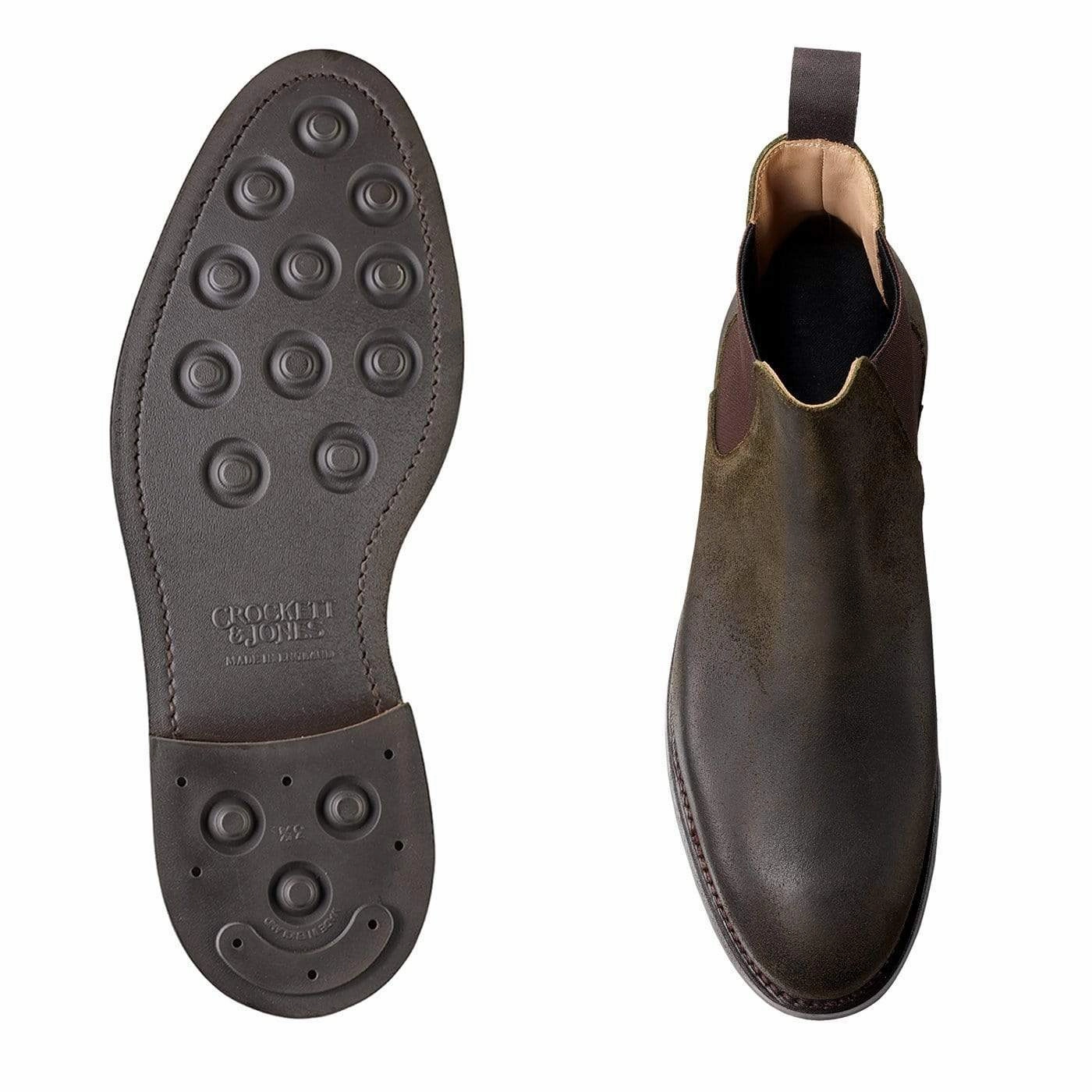 Chelsea 5 Green Rough-Out Suede