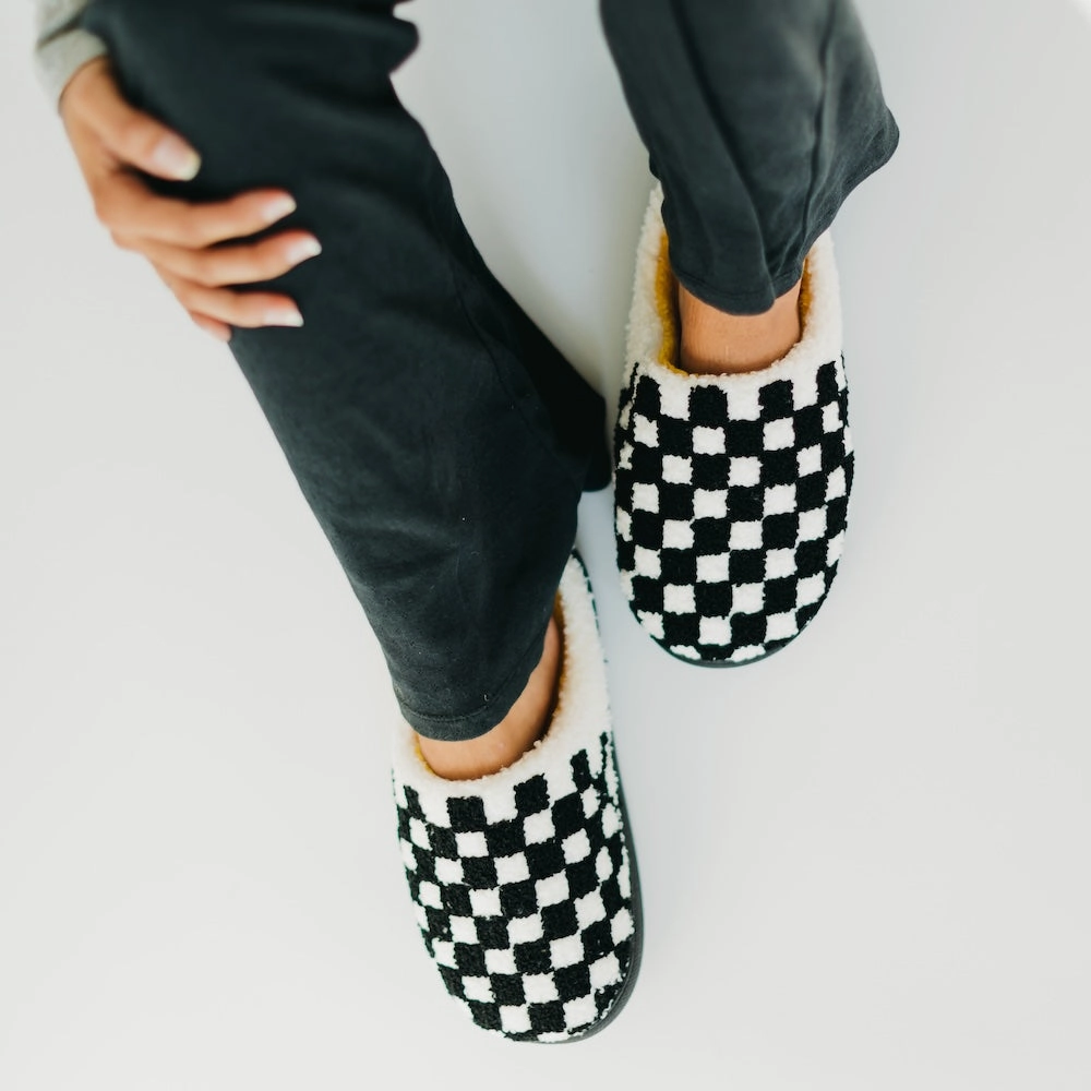 Cure x Beyond Type 1 Checkered Slippers **PINK FRIDAY PREORDER