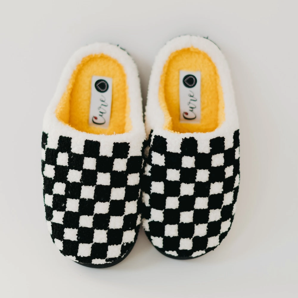 Cure x Beyond Type 1 Checkered Slippers **PINK FRIDAY PREORDER