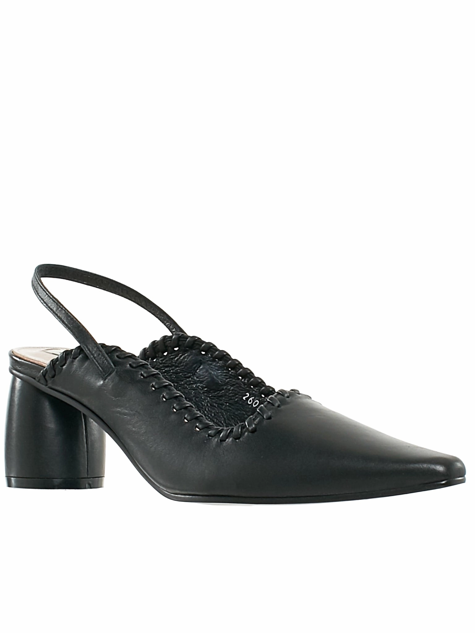 Curved Middle Slingback Heel (RK1-SH037-BLACK)