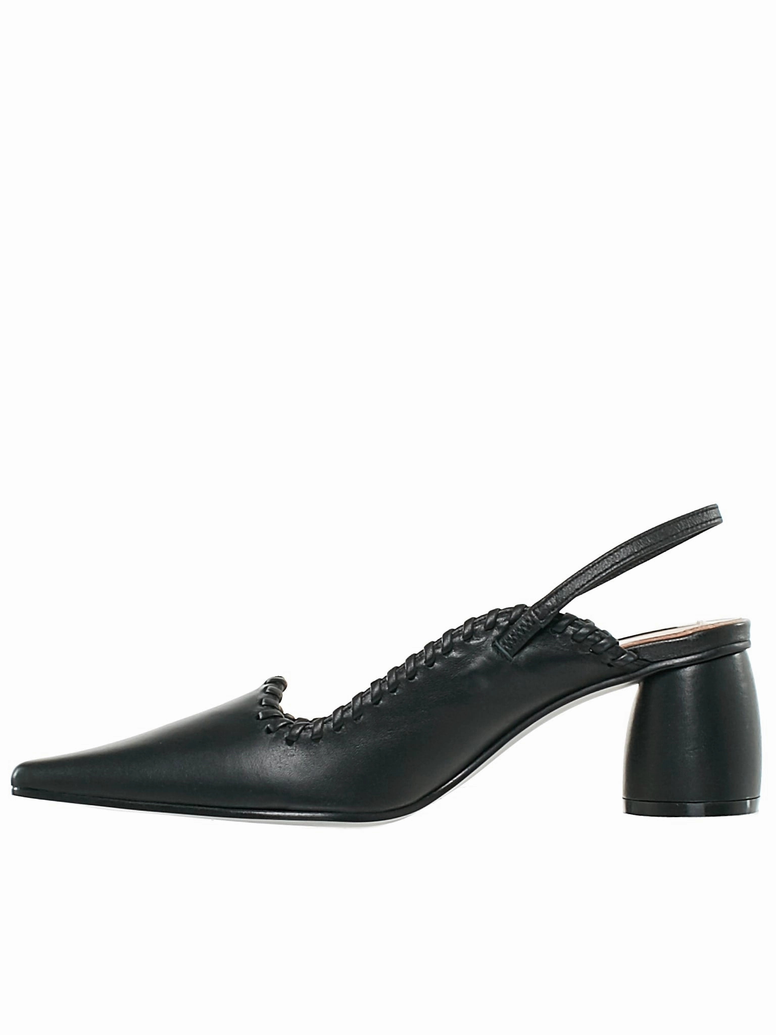 Curved Middle Slingback Heel (RK1-SH037-BLACK)
