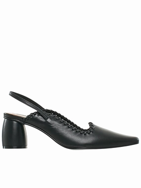 Curved Middle Slingback Heel (RK1-SH037-BLACK)