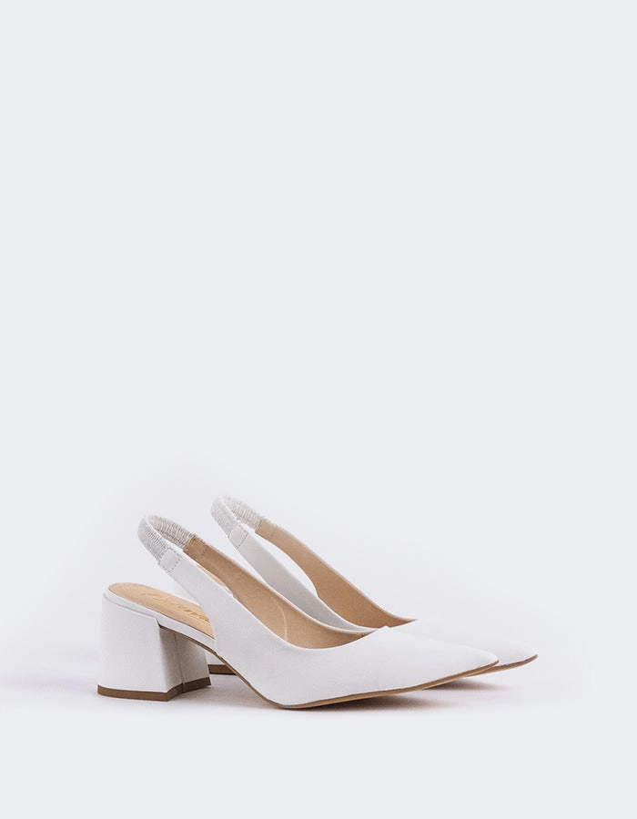 Dalida White Leather