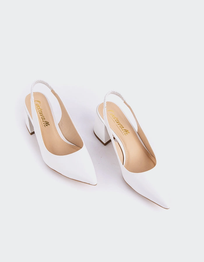 Dalida White Leather