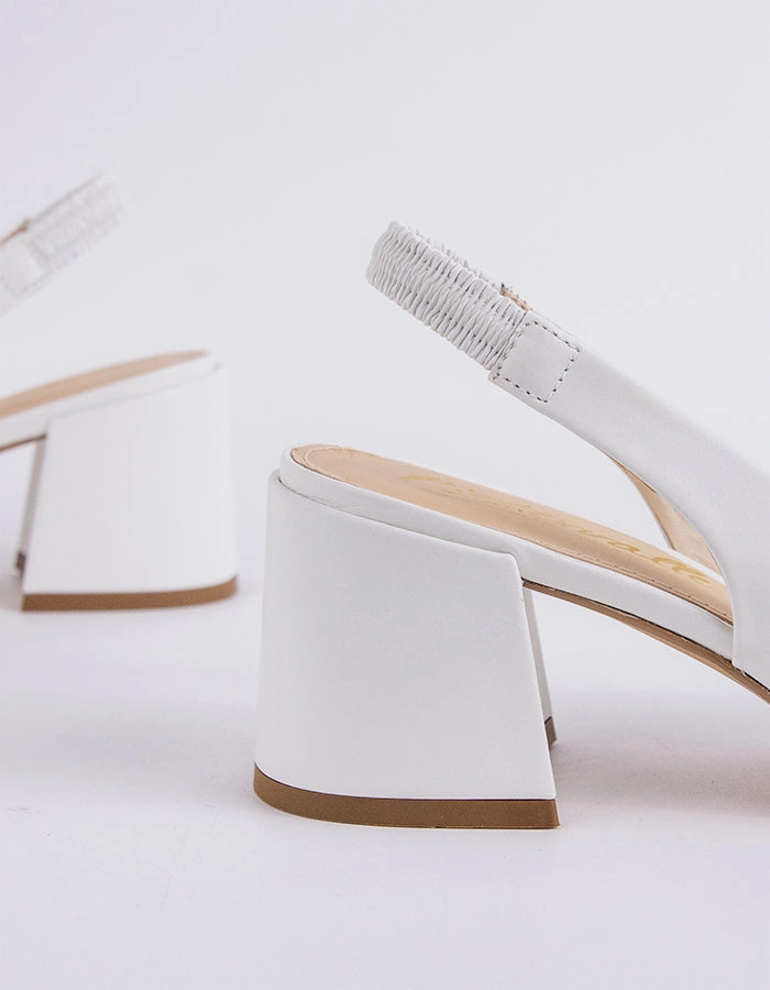 Dalida White Leather