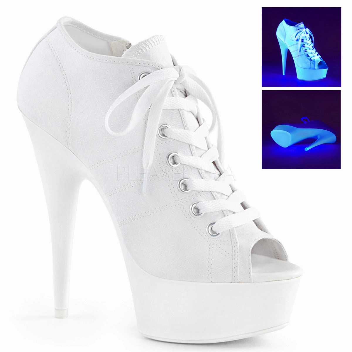 DELIGHT-600SK-01  White Canvas/Neon White