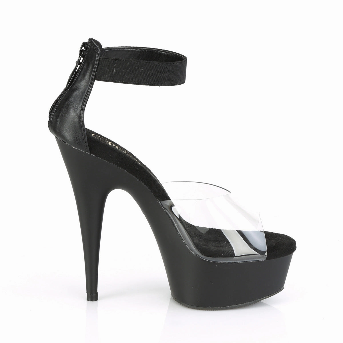 DELIGHT-624  Clear-Black Elastic Band/Black Matte