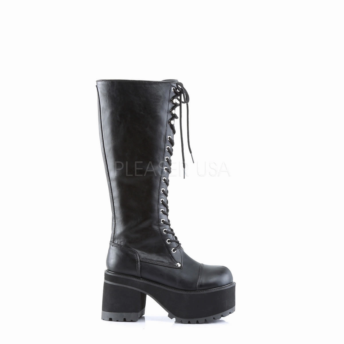 DEMONIA RANGER-302 Men's Black Pu Vegan Boots