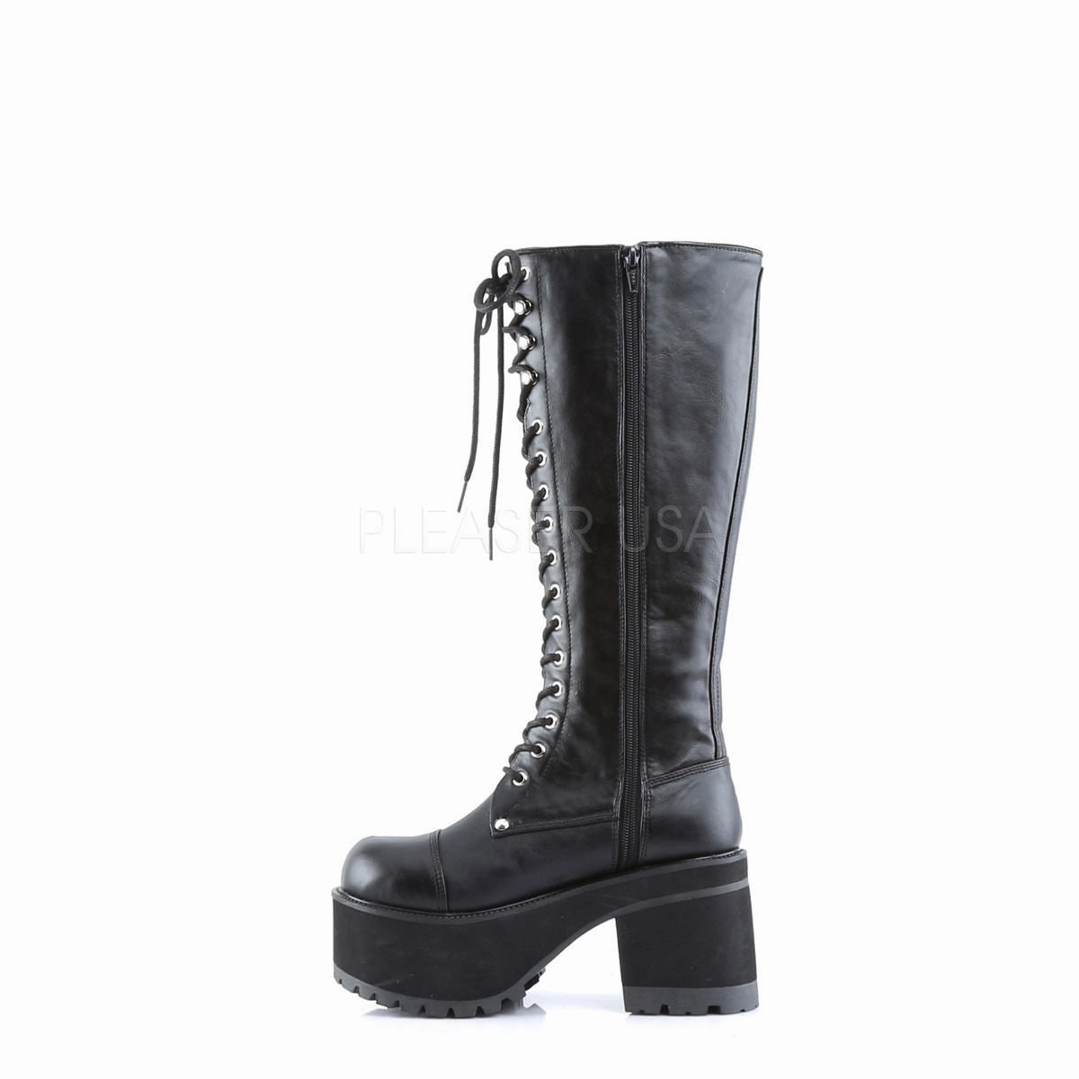 DEMONIA RANGER-302 Men's Black Pu Vegan Boots