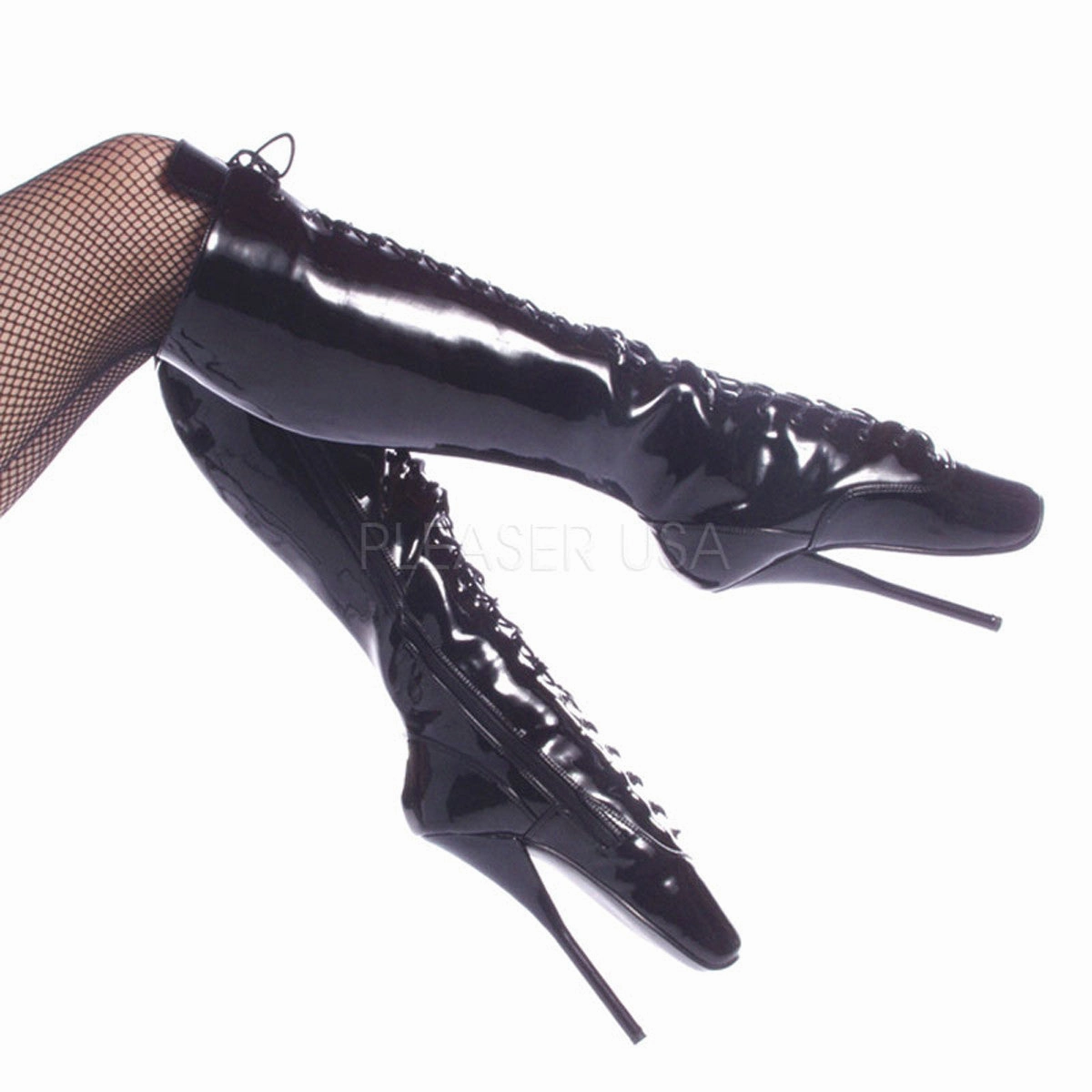 DEVIOUS BALLET-2020 Black Pat Extreme Ballerina Knee High Boots