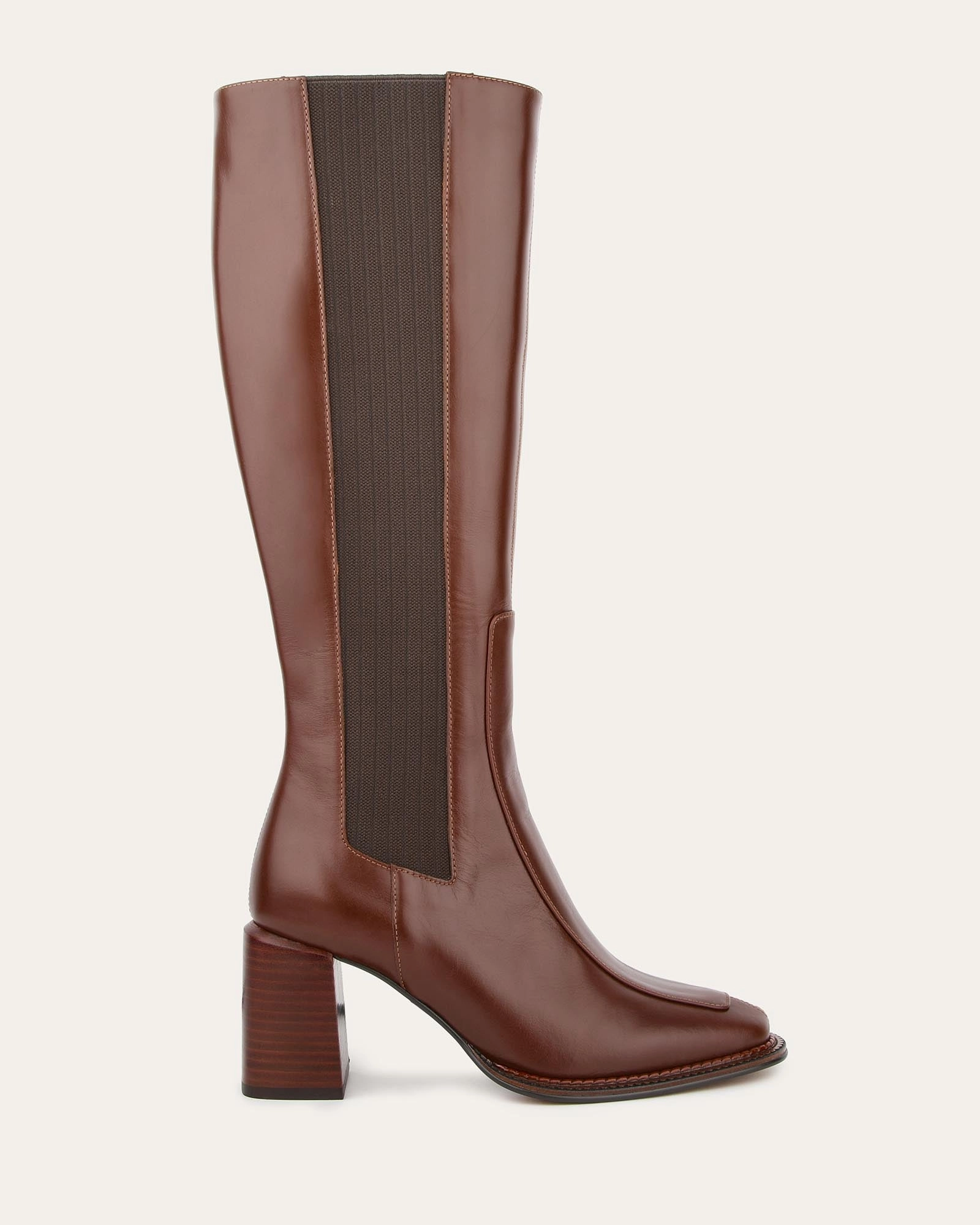 DIVINE KNEE BOOTS DARK CHOC LEATHER