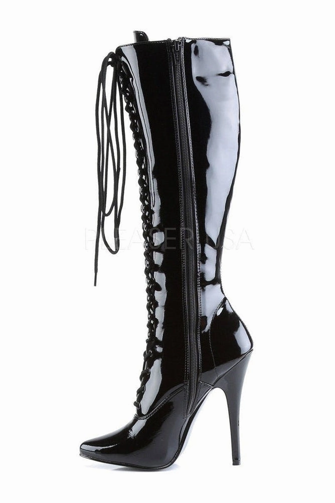 DOMINA-2020 Knee Boot  | Black Patent