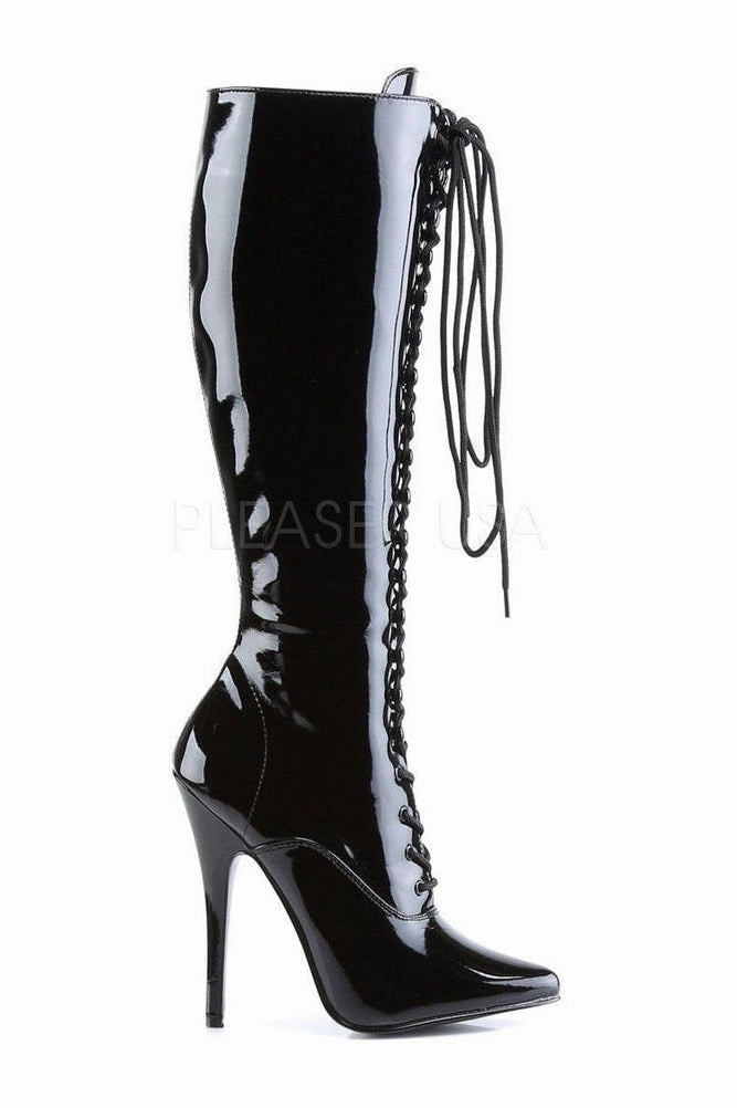 DOMINA-2020 Knee Boot  | Black Patent