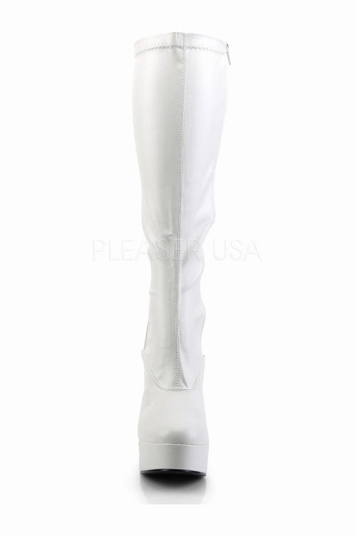 ELECTRA-2000Z Platform Boot  | White Faux Leather