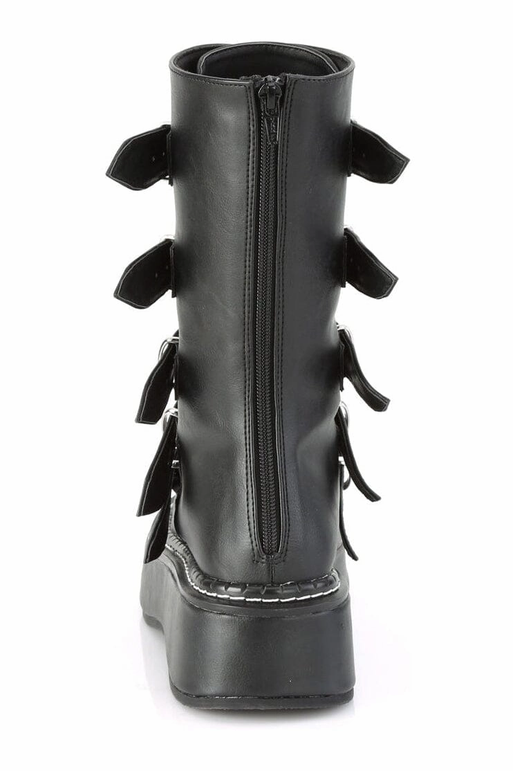EMILY-330 Black Vegan Leather Knee Boot