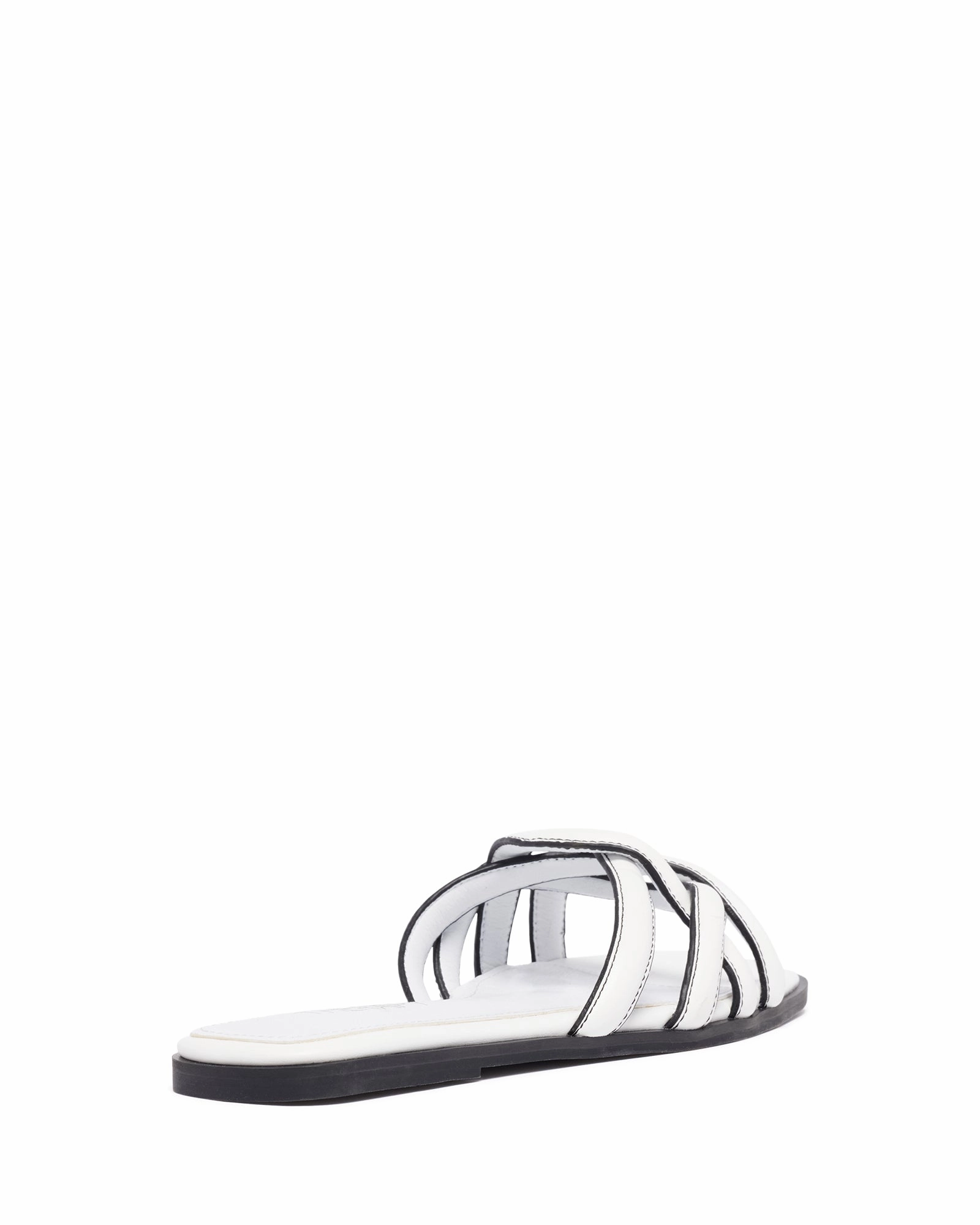 Gabrielle Flat Sandal White Burnished